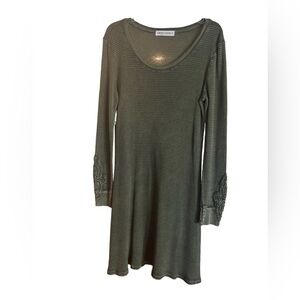 American Able Textured Green Casual Dress